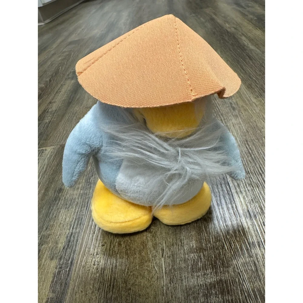 Disney Club Penguin Sensei Plush 7 Inch Blue Penguin Orange Hat 2011 Jakks MH01